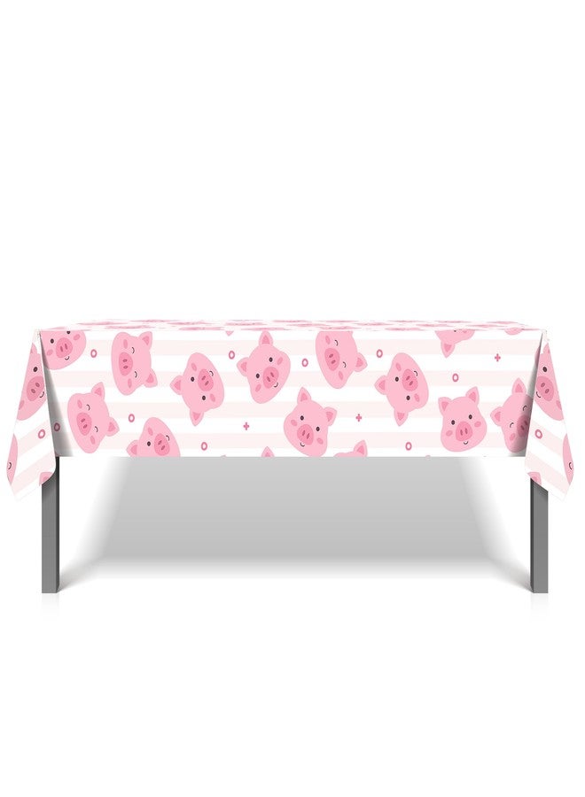 MOZUI 2pcs Piggy Party Tablecloth Piggy Tablecloths Pink Pig Tablecloths Piggy Themed Party Decoration Supplies Disposable Plastic Tablecloth Piggy Table Covers for Piggy Birthday Decoration,54 x 87In - Image 4
